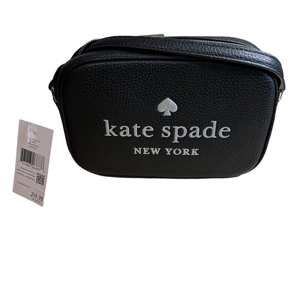 NWT Kate Spade New York Glitter On Mini Camera Embossed Leather Crossbody Bag - Picture 4 of 12